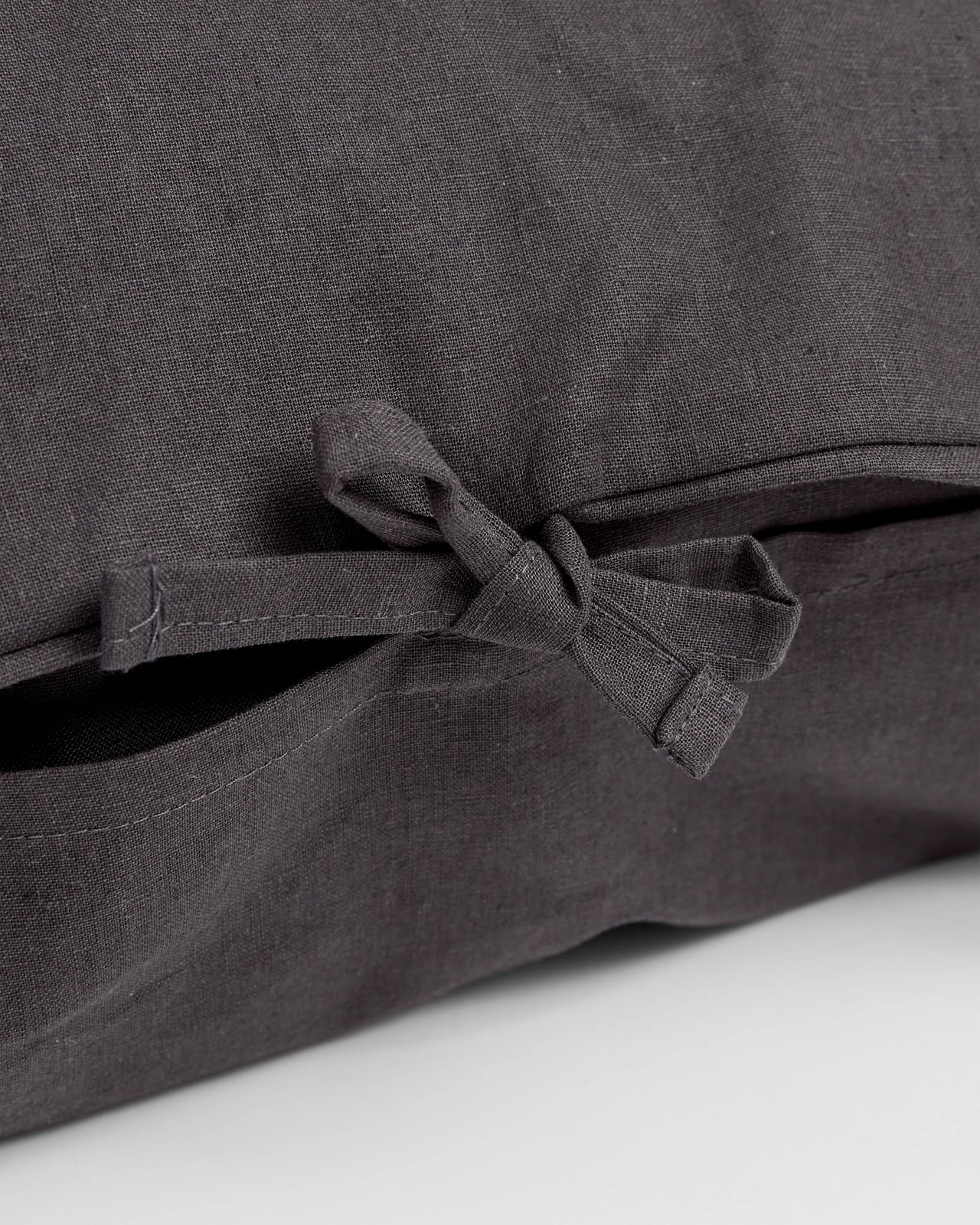 Laynie Linen/Cotton European Pillowcase - Charcoal 2 of 4