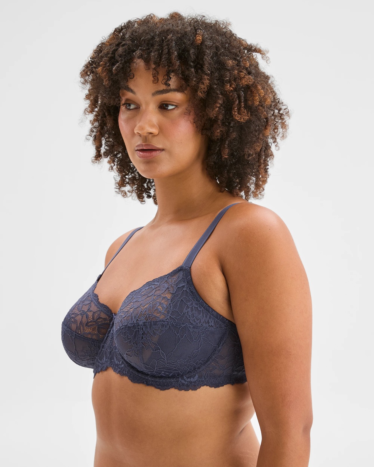 Plus Size Lace Soft Cup Underwire Bra - Adriana 2 of 3