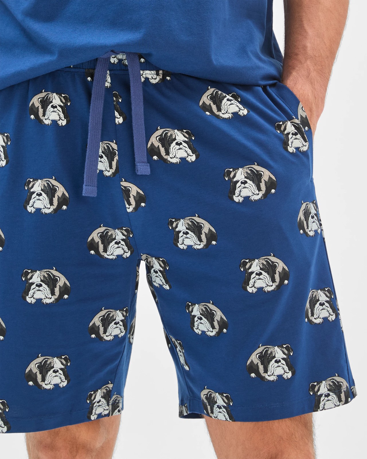 Maxx Australian Cotton Knit Jersey Sleep Shorts - Blue Bulldog 4 of 6