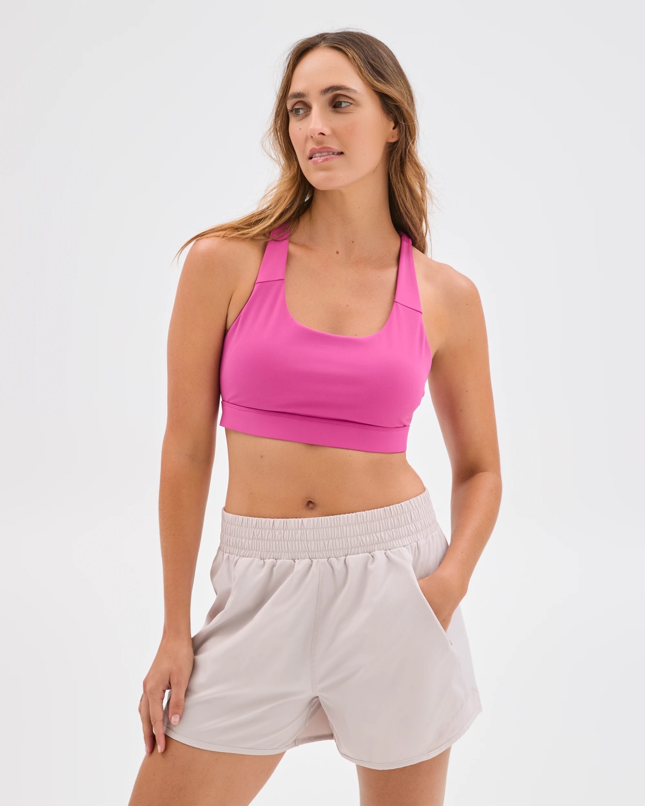 Active Infinity Medium Impact Crop Top - Berry 3 of 5