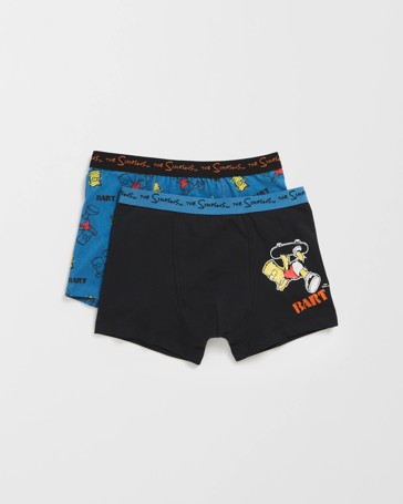 The Simpsons Australian Cotton 2 Pack Older Boys Trunks