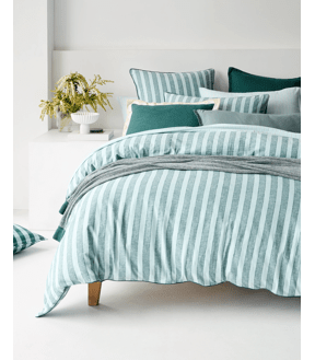 Reid Stripe Linen/Cotton Quilt Cover Set