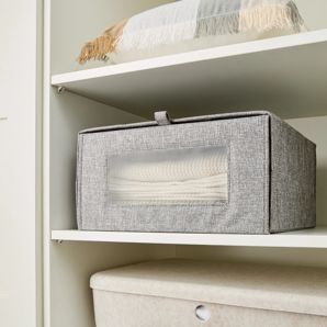 Anko Linen Look Clothing Storage Box - Charcoal product image