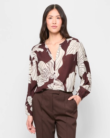 Long Sleeve Blouson Blouse - Preview