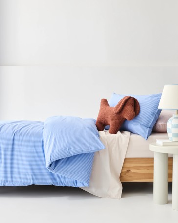 Cooper Stripe Australian Cotton Kids Quilt Cover Set