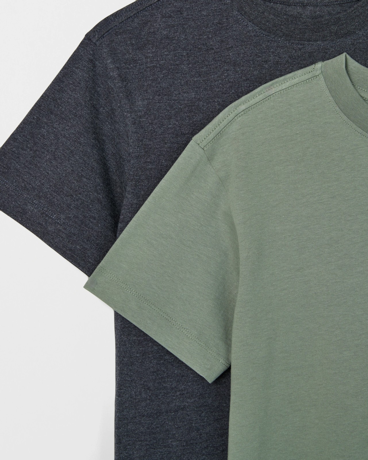 Australian Cotton 2 Pack T-Shirts - Sea Spray Charcoal Marle 4 of 4