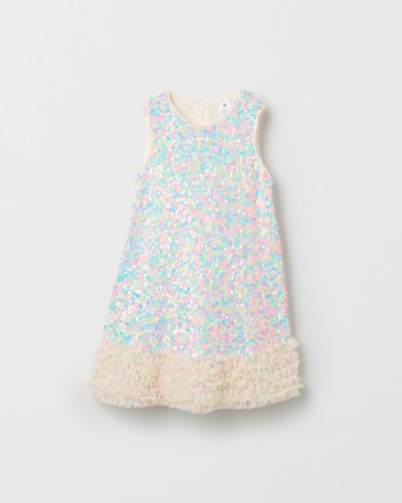 Tulle Sleeveless Occasion Sequin Dress