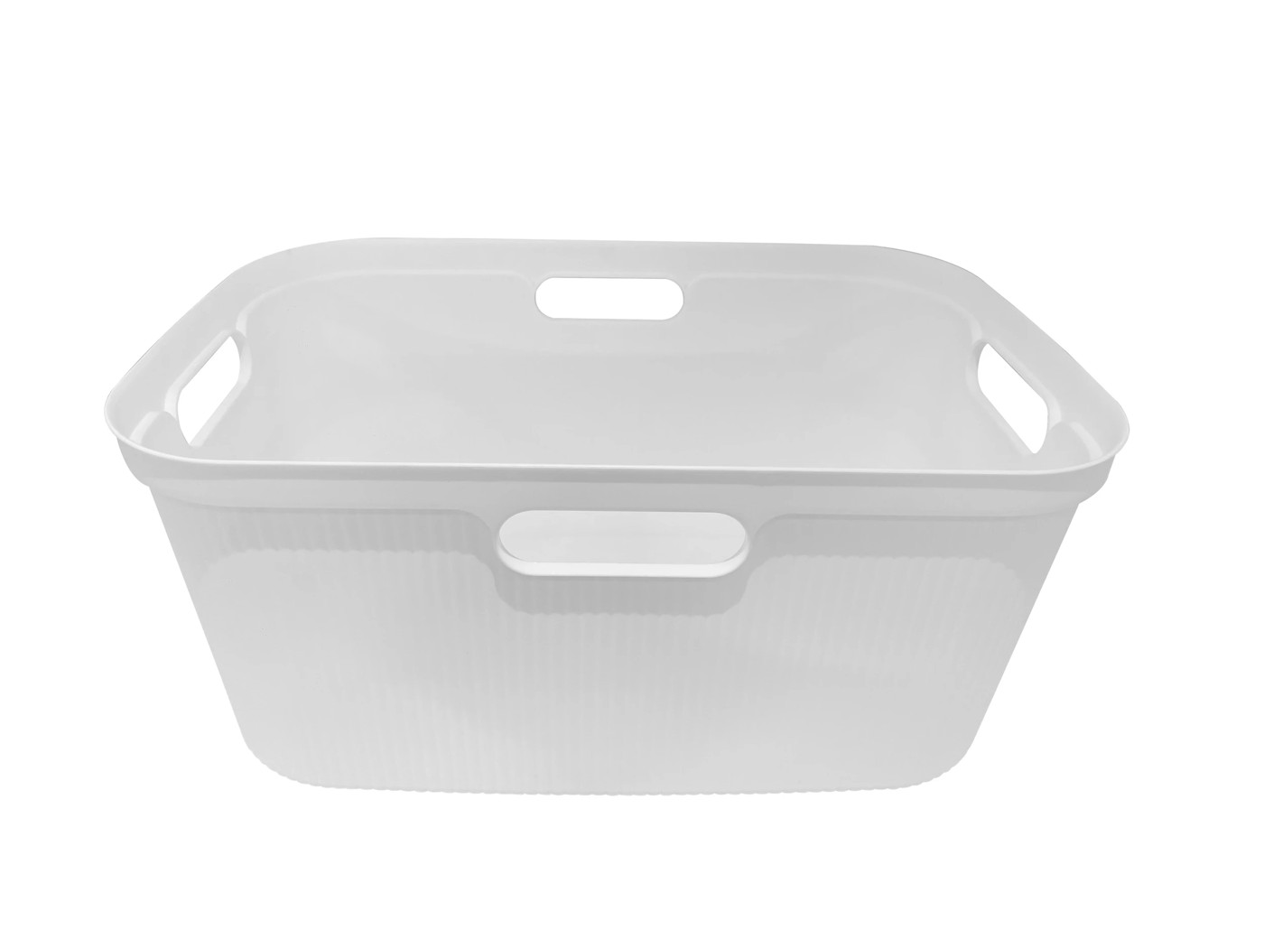 Anko Ribbed Laundry Basket - White 2 of 5