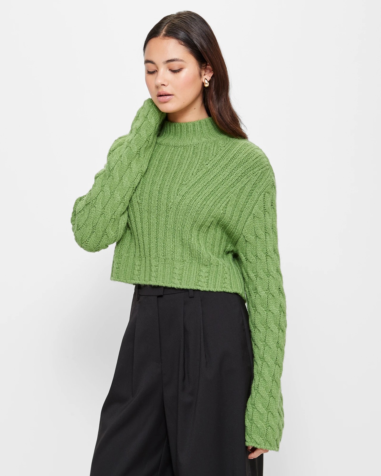 Crop Cable Knit Jumper - Lily Loves 3 of 4