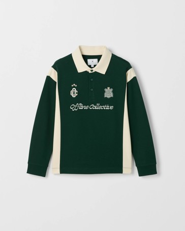 Australian Cotton Long Sleeve Panelled Rugby T-Shirt