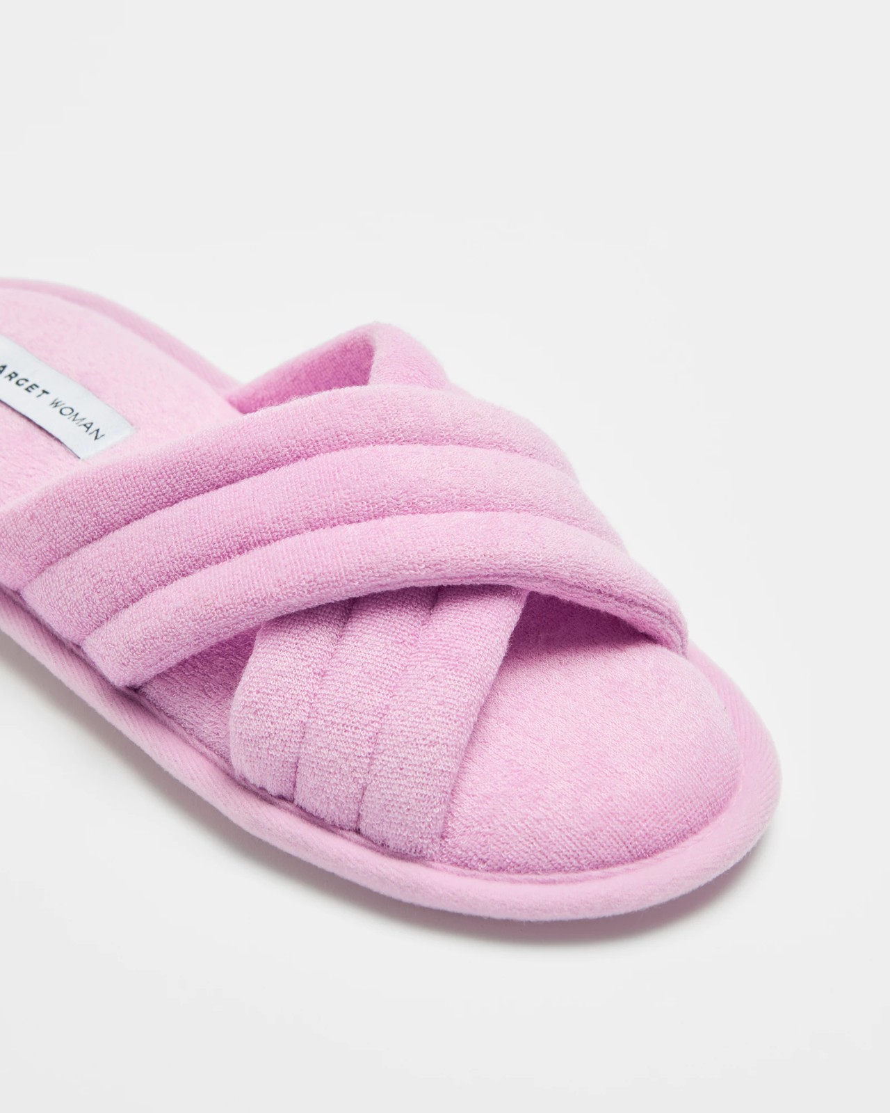 Womens Cross Over Padded Strap Slipper Scuff 3 of 3