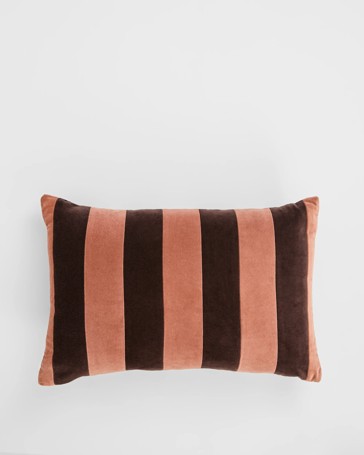 Lacy Velvet Stripe Cushion