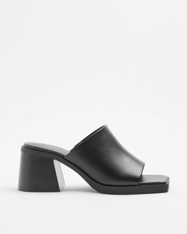 Womens Square Toe Mule Heel - Tania