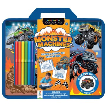 Kaleidoscope Colouring: Monster Machines Colour and Activity Set with Lap Desk - Book