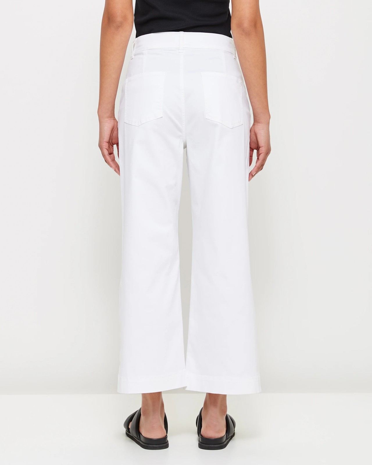 Wide Leg Stretch Twill Pants