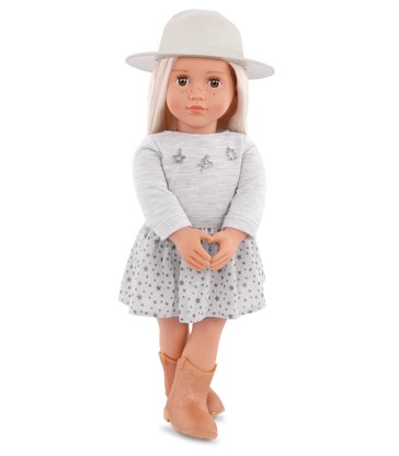 Our Generation Abigale 18-inch Doll with Brim Hat & Country Outfit