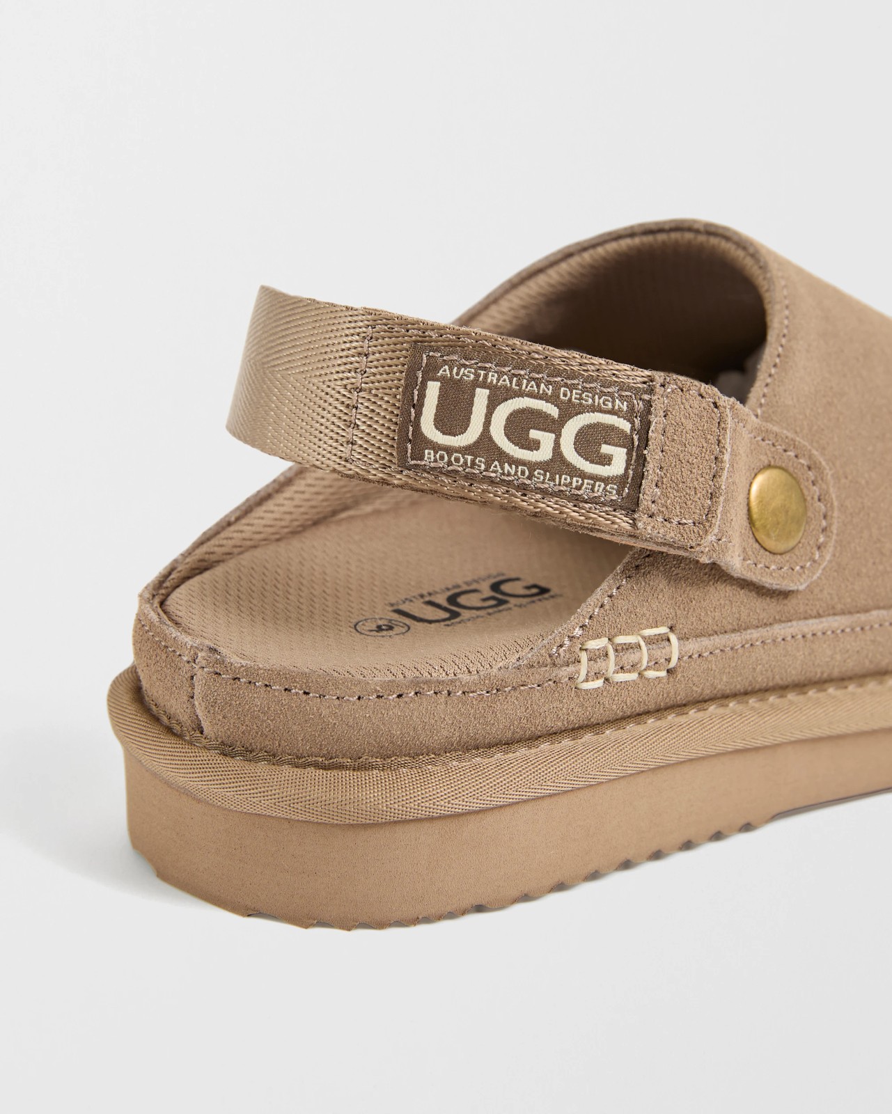 Australian Design Yana Genuine Suede Leather Sling Scuffs 3 of 3