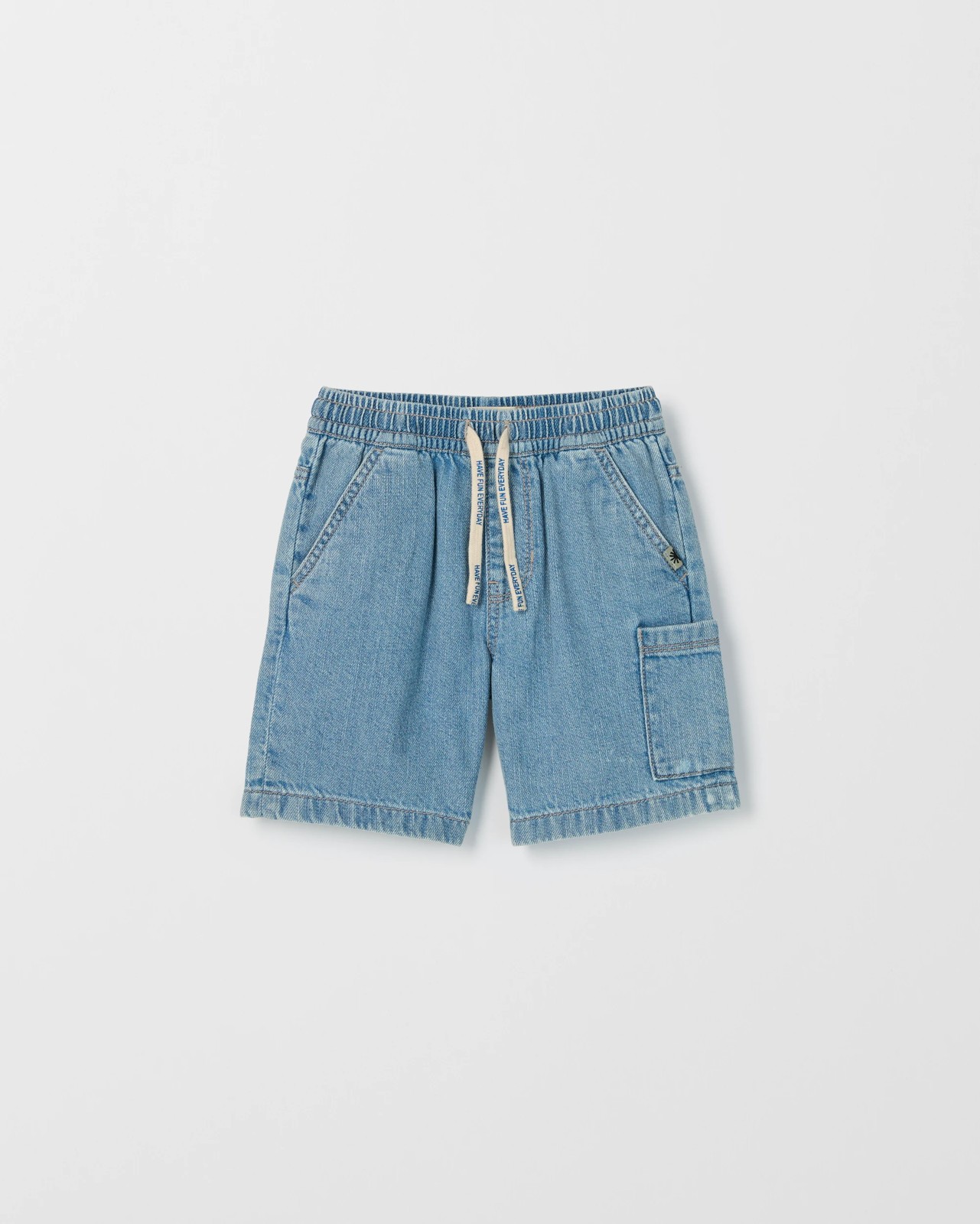 Pull On Denim Volley Shorts - Light Wash 5 of 6