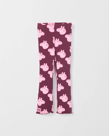 Peppa Pig License Australian Cotton Blend All Over Print Flare Leggings