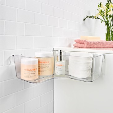 Corner Adhesive Shelf, Clear - Anko