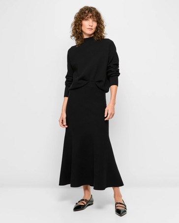 Knit Midi Flare Skirt - Preview