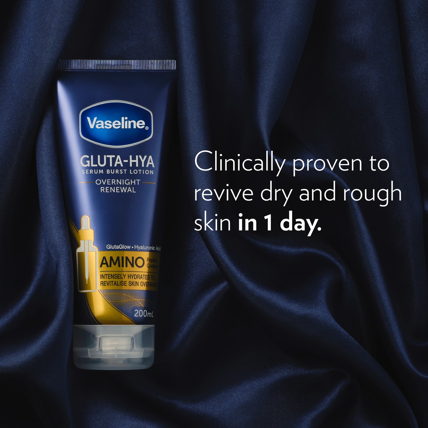 Vaseline Gluta-Hya Serum Burst Overnight Renewal Body Lotion 200ml 2 of 6