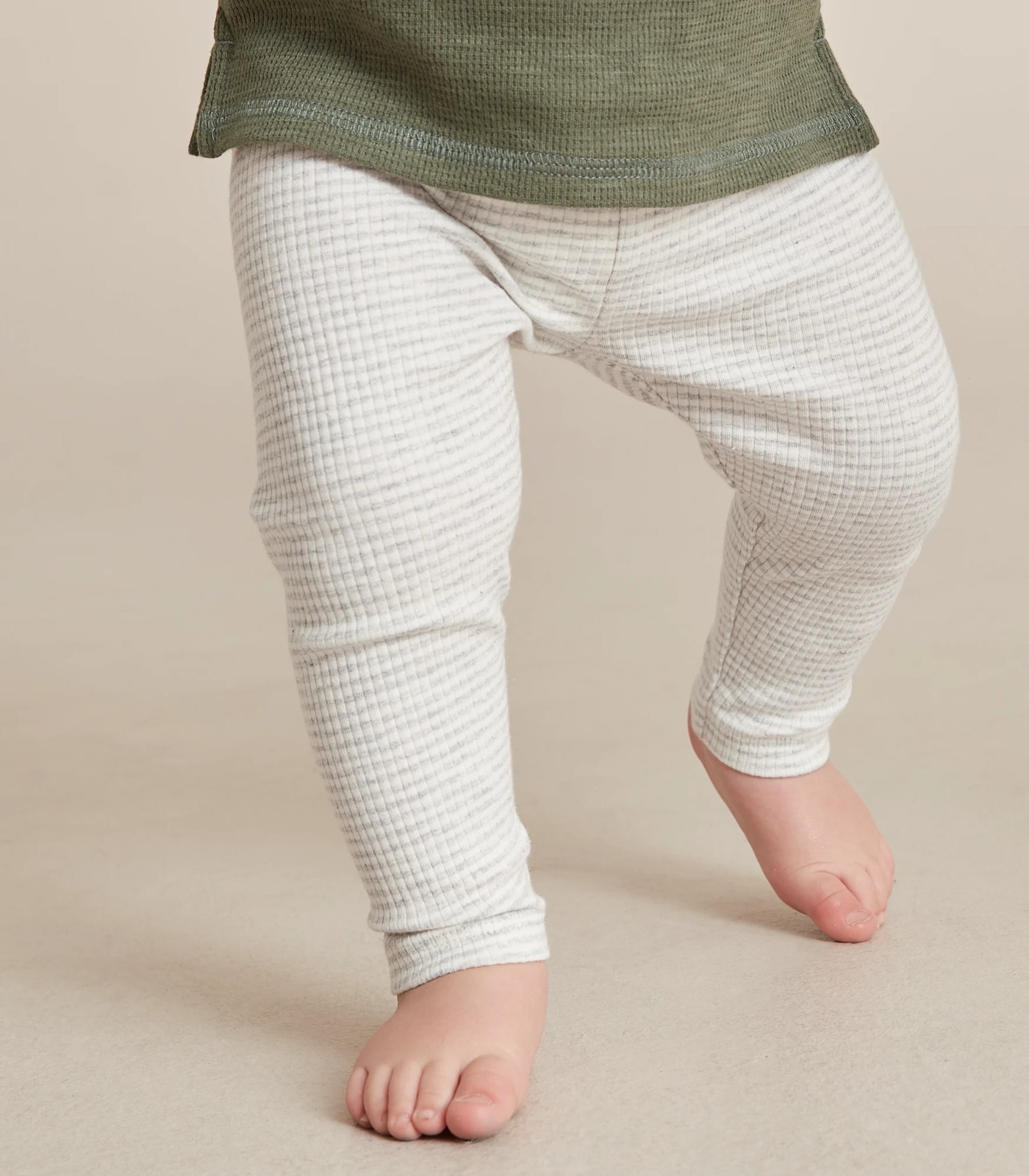 Baby Organic Cotton Rib Stripe Leggings Grey Marle Target Australia