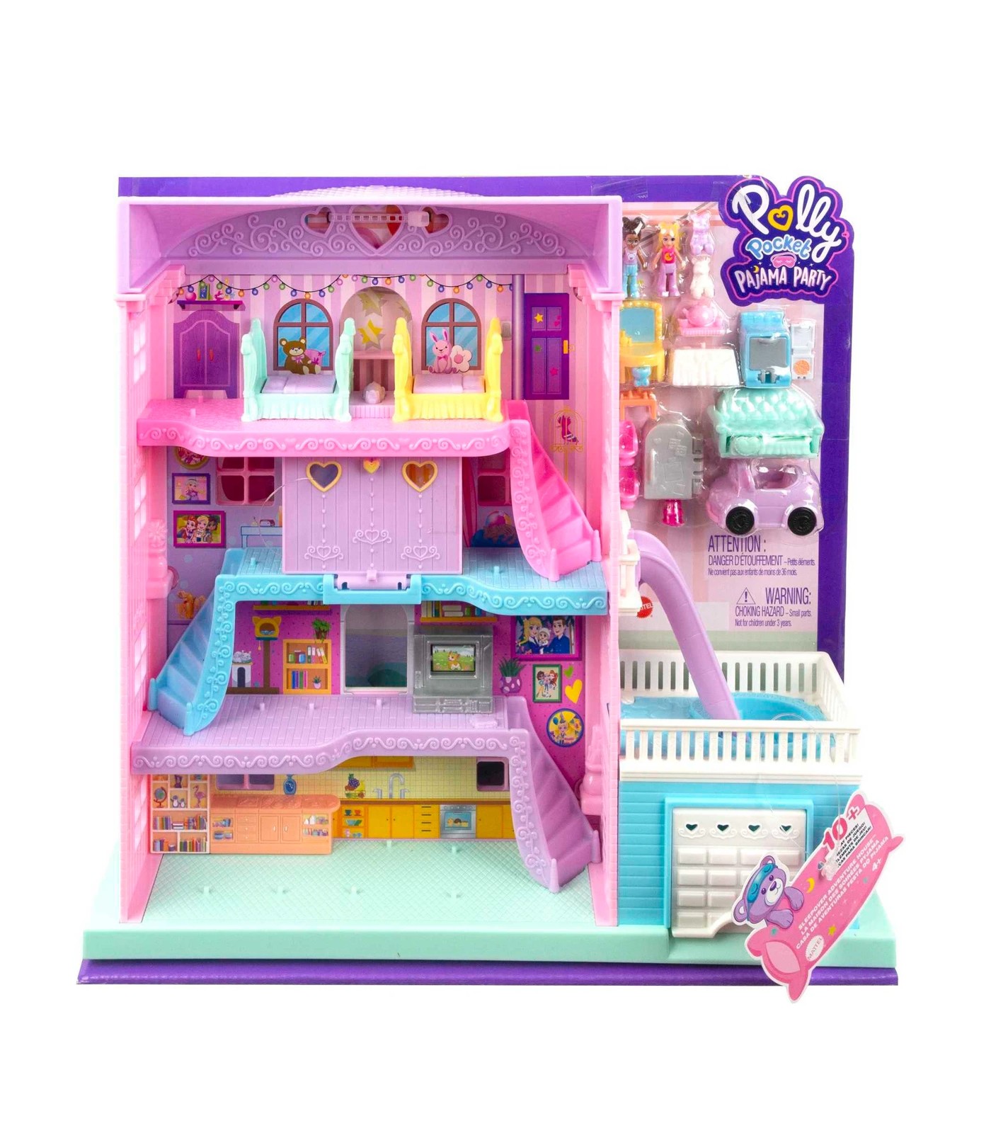 Polly Pocket Pajama Party Sleepover Adventure House Playset Target Australia