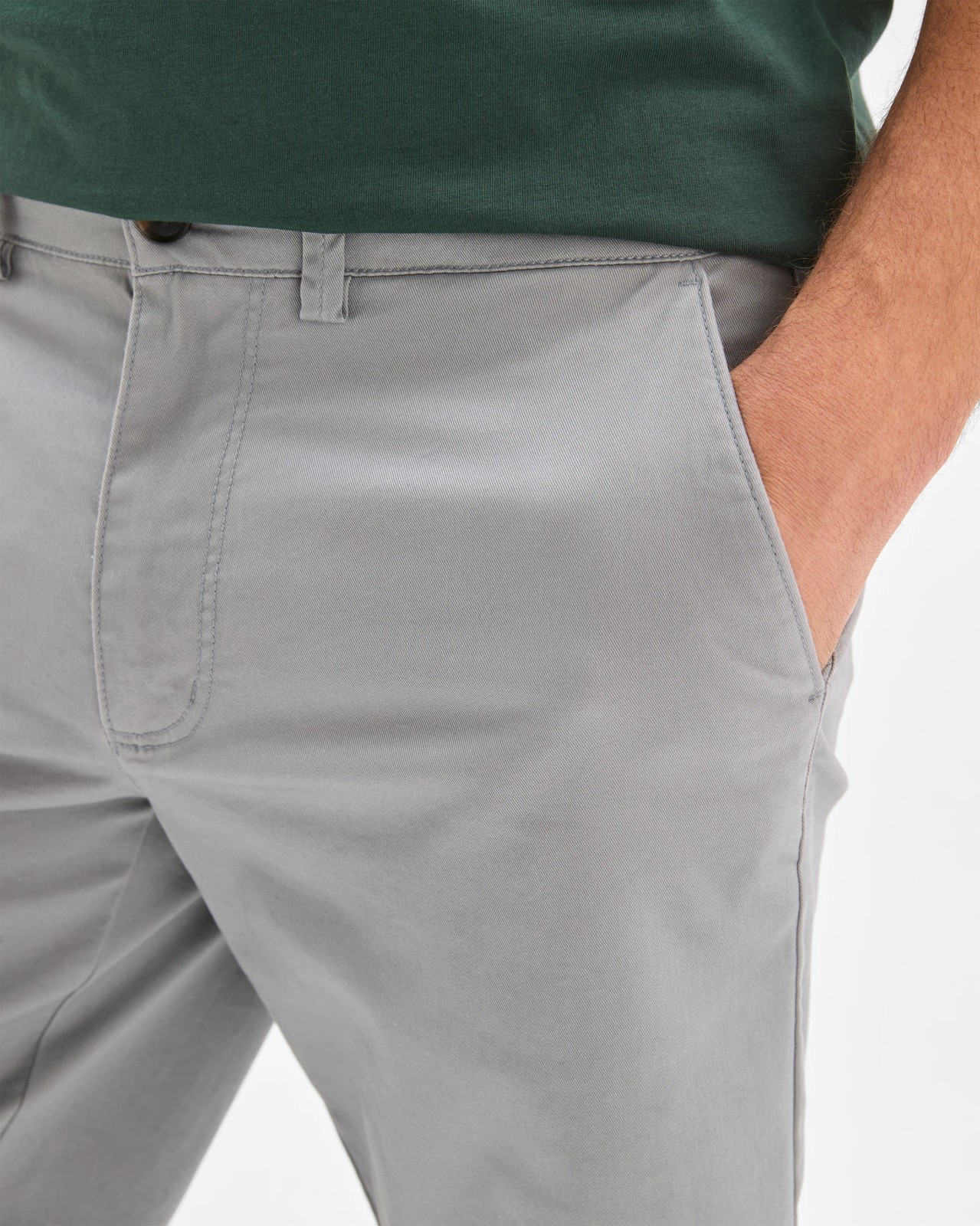 Australian Cotton Regular Chino Shorts - Sharkskin 4 of 5