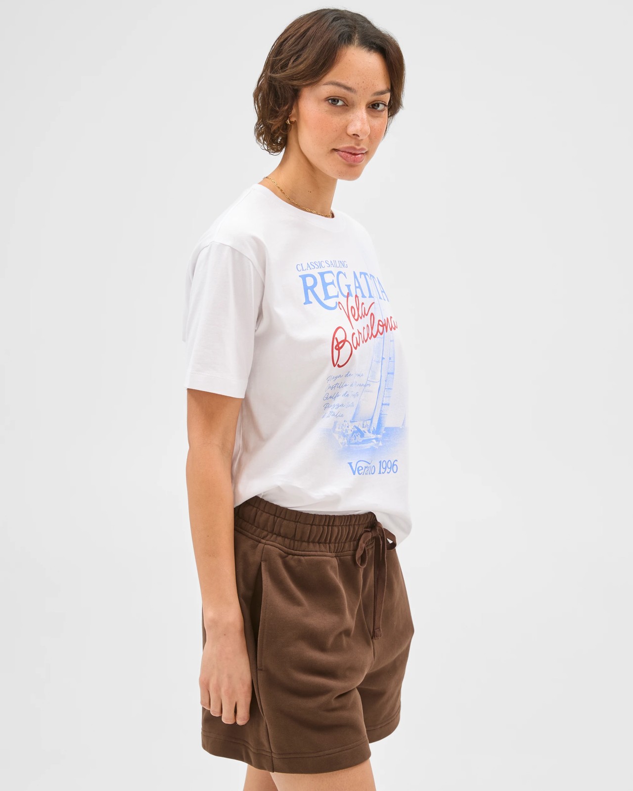 Australian Cotton Boxy Print T-Shirt - White Regatta 3 of 5