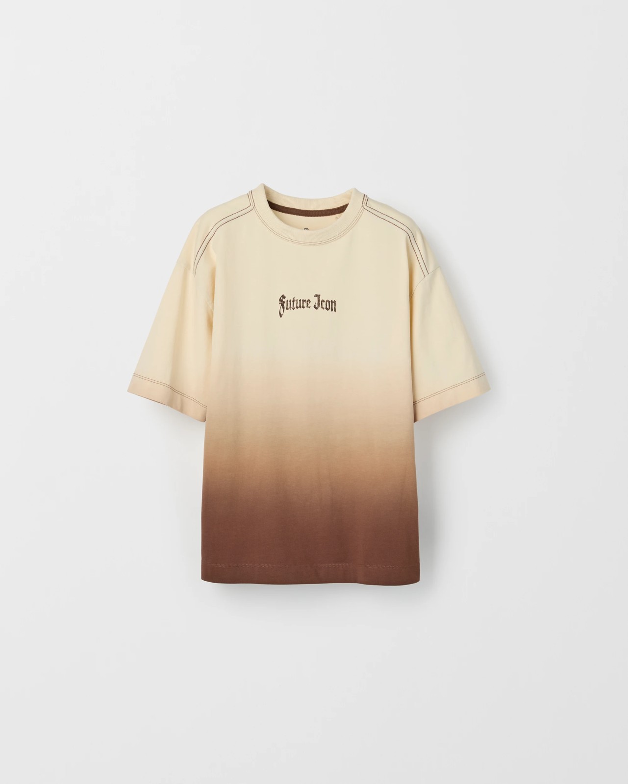 Australian Cotton Oversized Dip Dye T-Shirt - Dark Orange 4 of 5