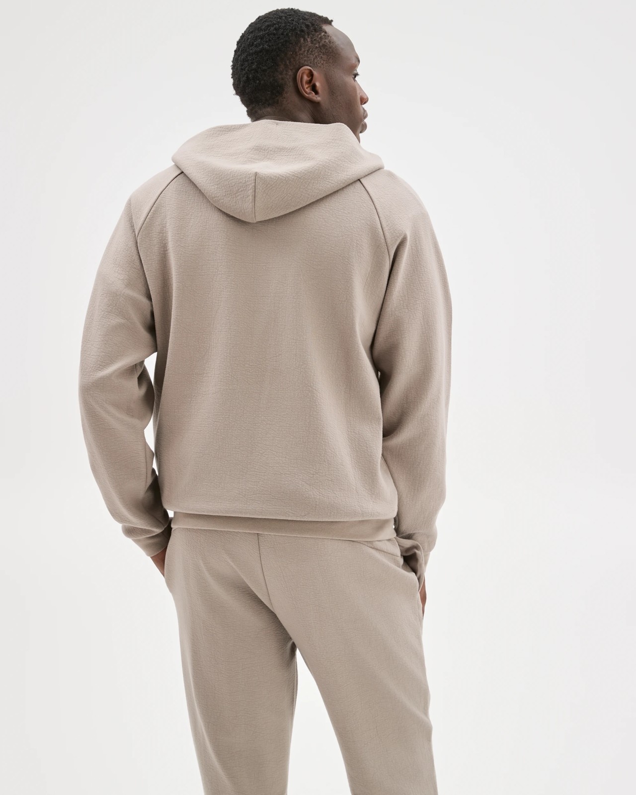 Active Crinkle Textured Hoodie - Fog 5 of 6