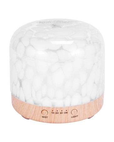Anko White Confetti Glass Look Aroma Diffuser