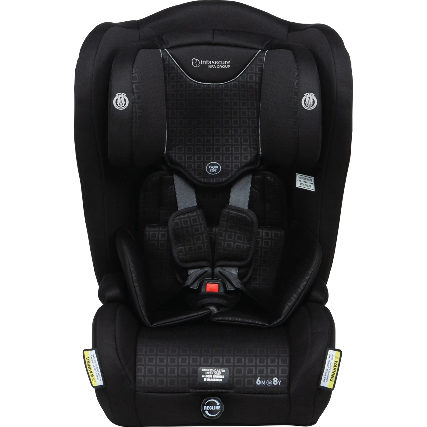 InfaSecure Navigator Harnessed Forward Facing Car Seat Charcoal 6 months to 8 years Target Australia