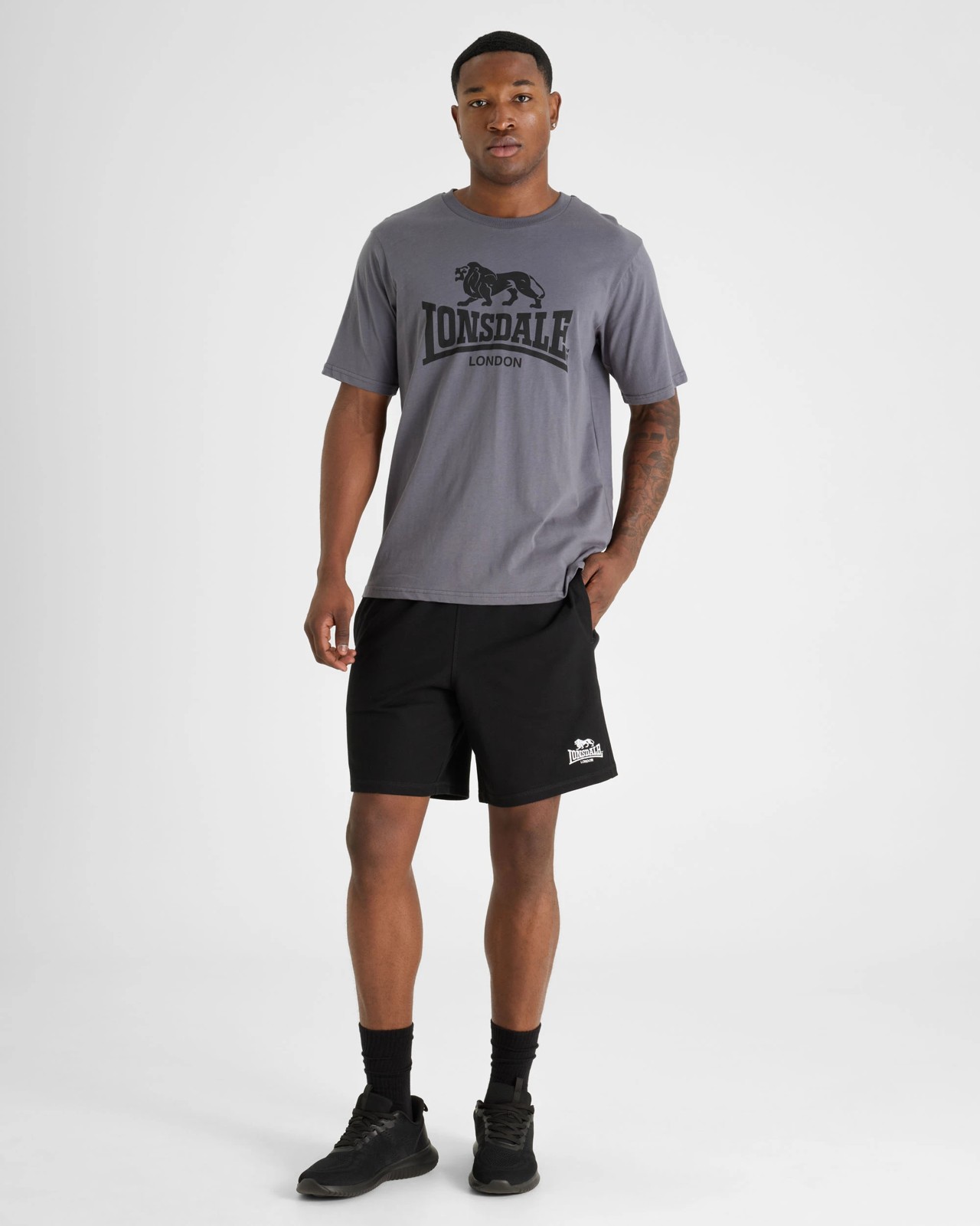 Lonsdale London Original Track Shorts - Black 6 of 6