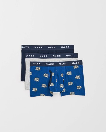 Maxx Australian Cotton Blend 3 Pack Flyfront Trunks
