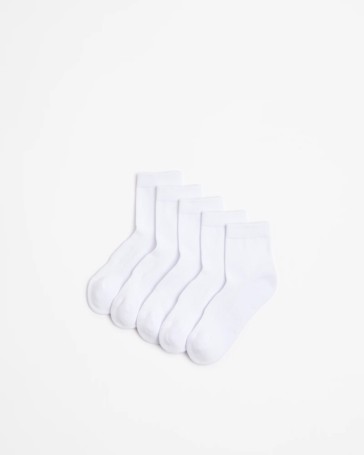 5 Pack Australian Cotton Blend Quarter Crew Socks