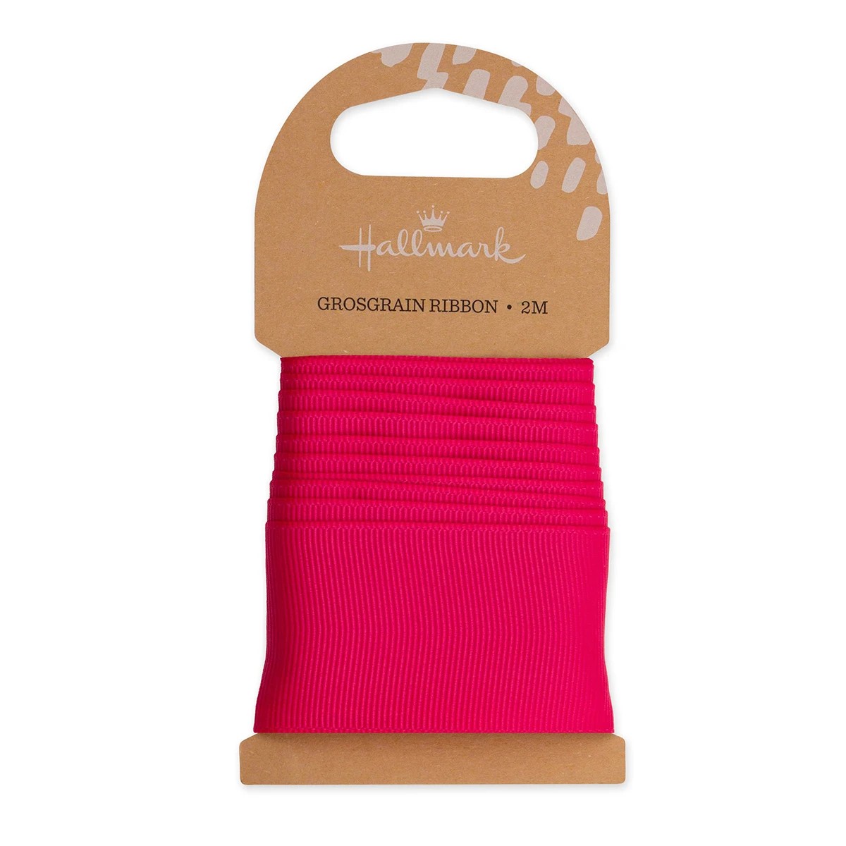 2m Hallmark Grosgrain Wide Ribbon - Shocking Pink 2 of 2