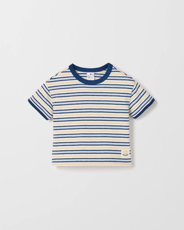Baby Organic Cotton Striped Crepe Jersey T-Shirt