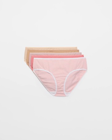 Womens Australian Cotton Blend Midi Briefs 5 Pack