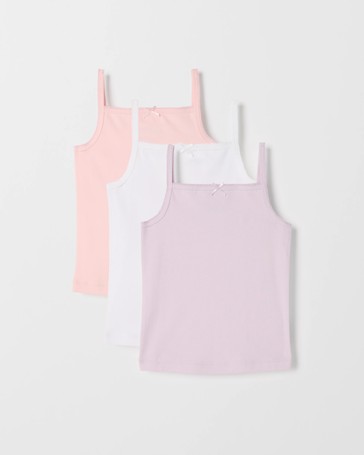 Australian Cotton 3 Pack Younger Girls Camisoles
