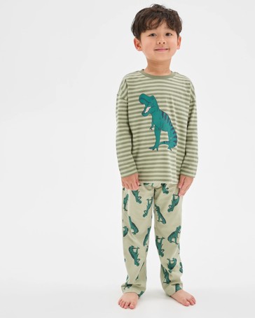 Australian Cotton Younger Boys Oversized Lounge Knit Pyjama Set
