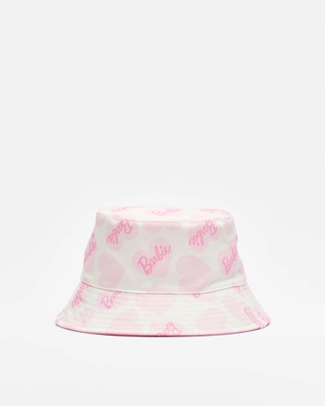 Kids Licensed Barbie Hearts Reversible Bucket Hat