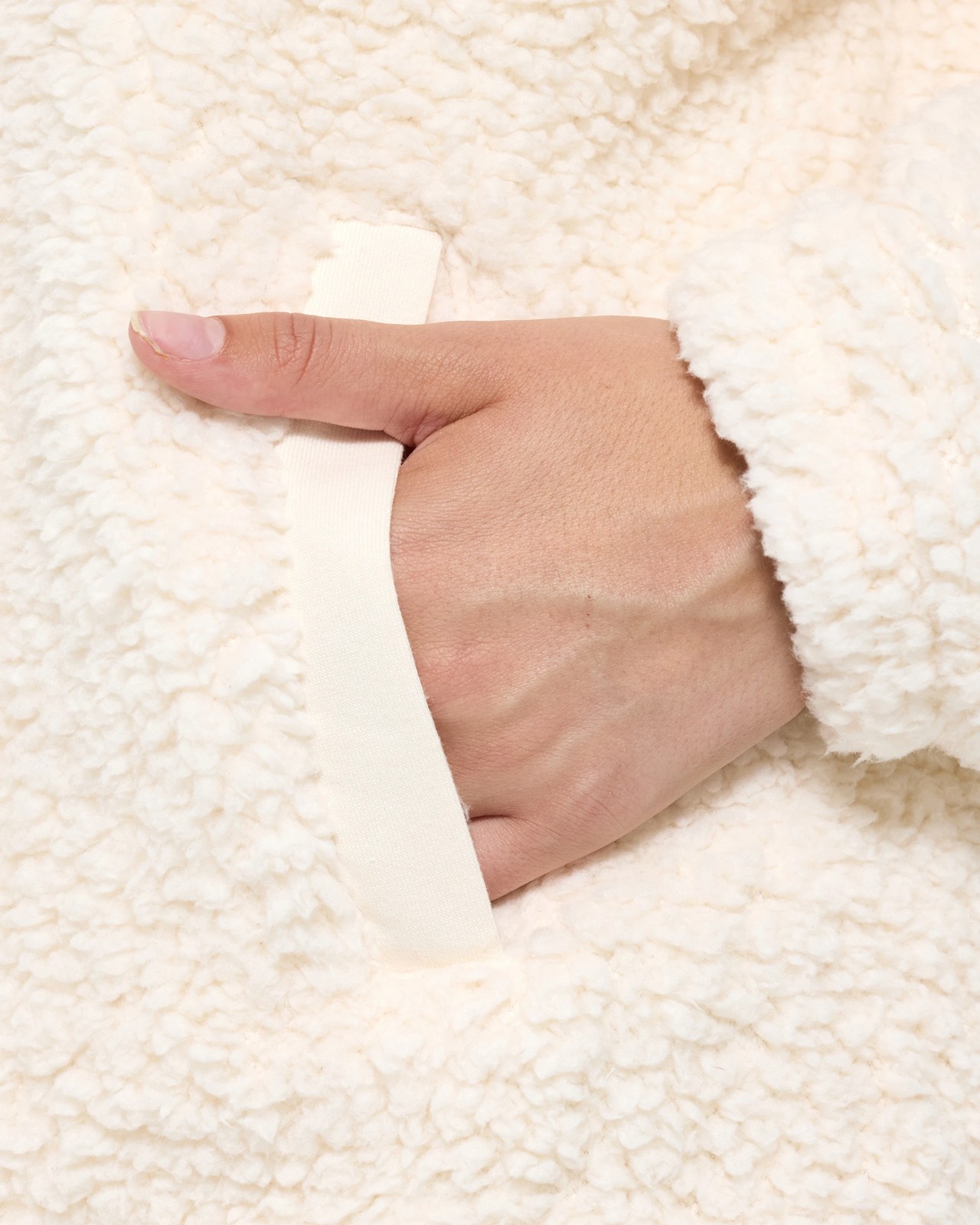 Fila Hallie Quarter Zip Teddy Fleece Top - Mocha Mouse 5 of 5