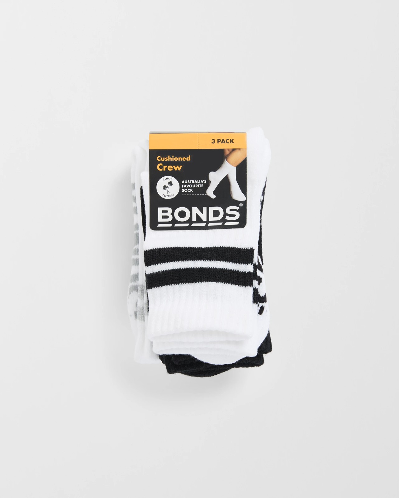 Bonds 3 Pack Cushioned Stripe Crew Socks  6 of 6