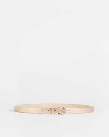 Embossed Double Keeper Buckle Belt