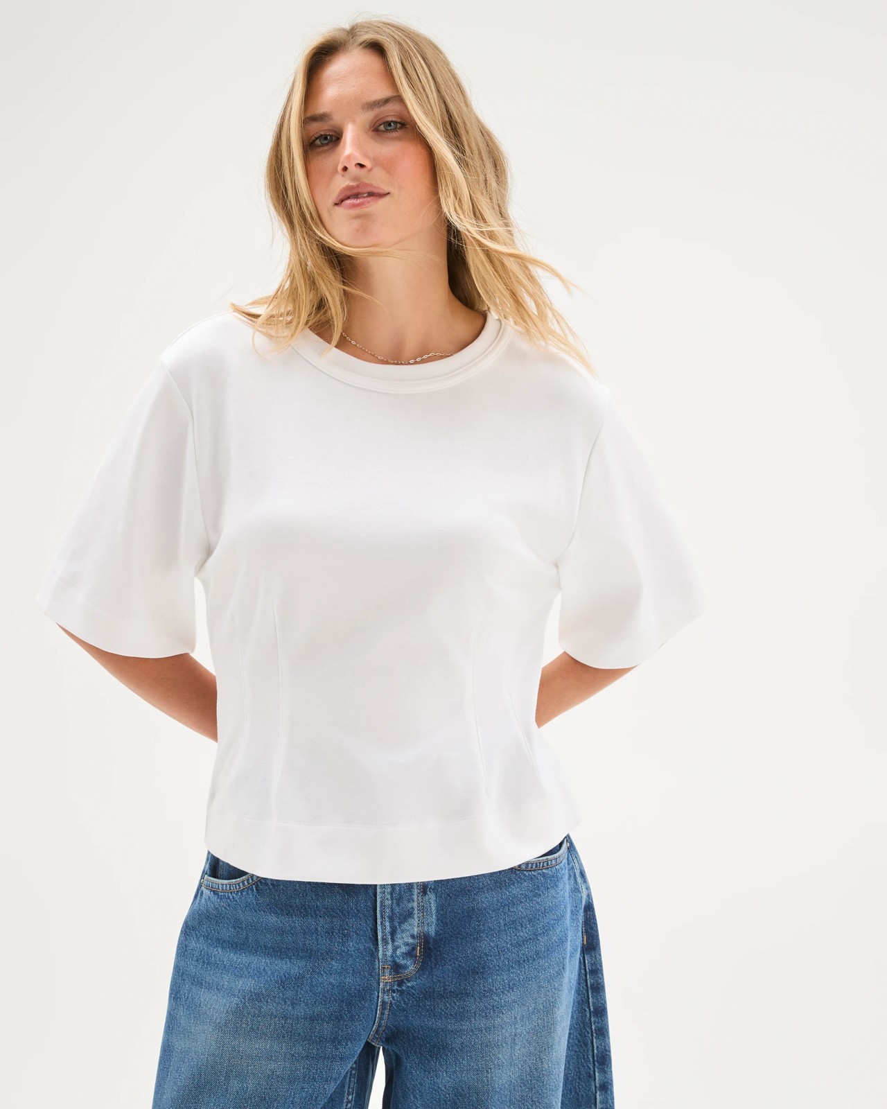 Lily Loves Open Back Tee - White 2 of 6