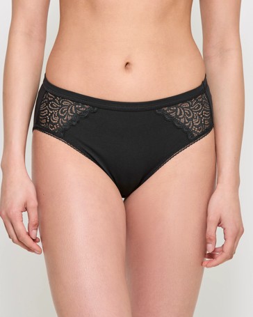 Australian Cotton and Lace High Cut Briefs