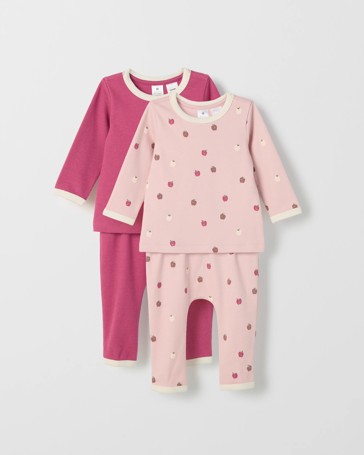 Baby Organic Cotton 2 Pack Knit Pyjama Set