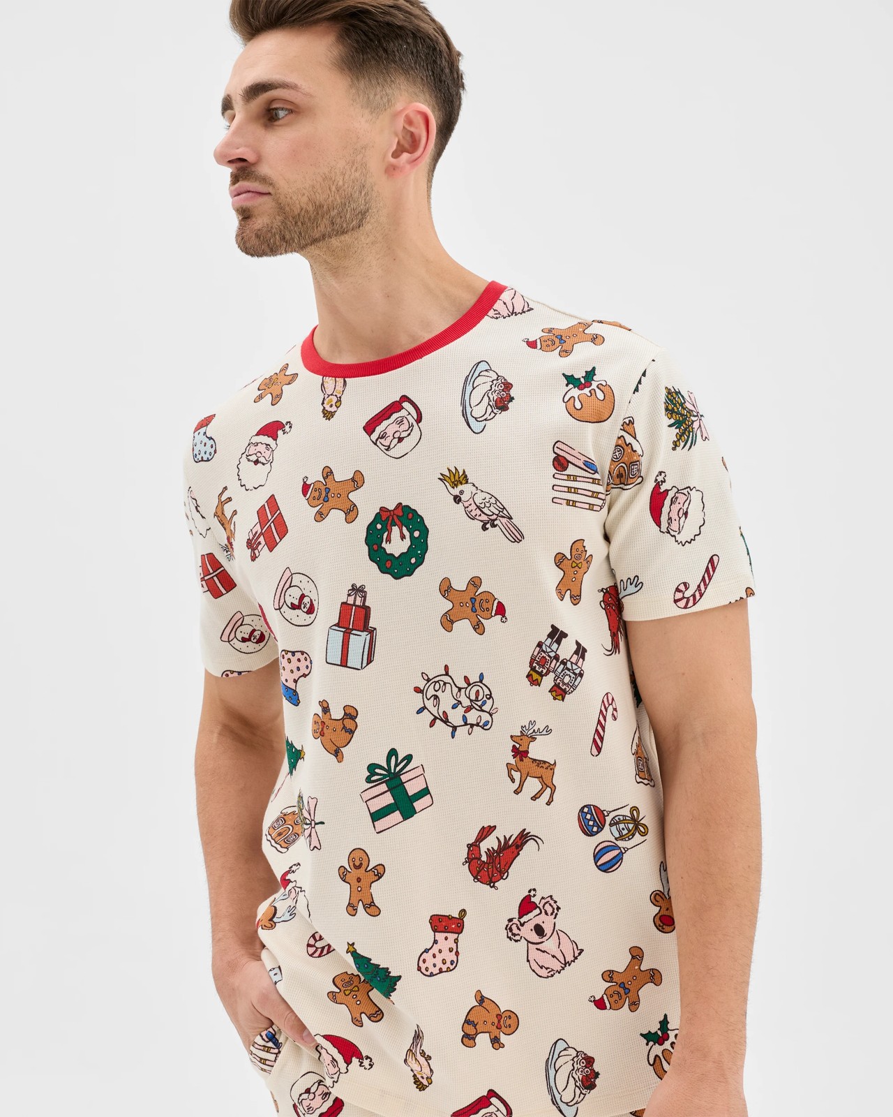 Family Matching Christmas Australian Cotton Mens Pyjama Set - Christmas Icons 4 of 5